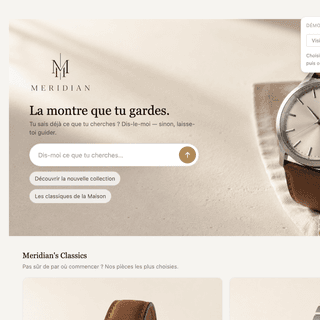 Interface Meridian, l'agent conversationnel de commerce agentique